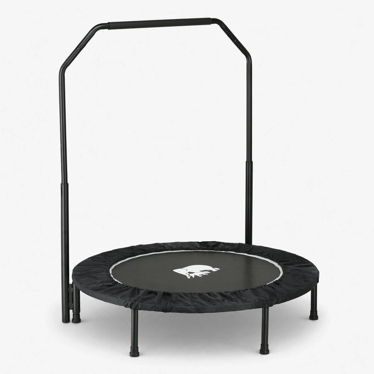 Foldable 100 cm Fitness Trampoline with Handle - Black