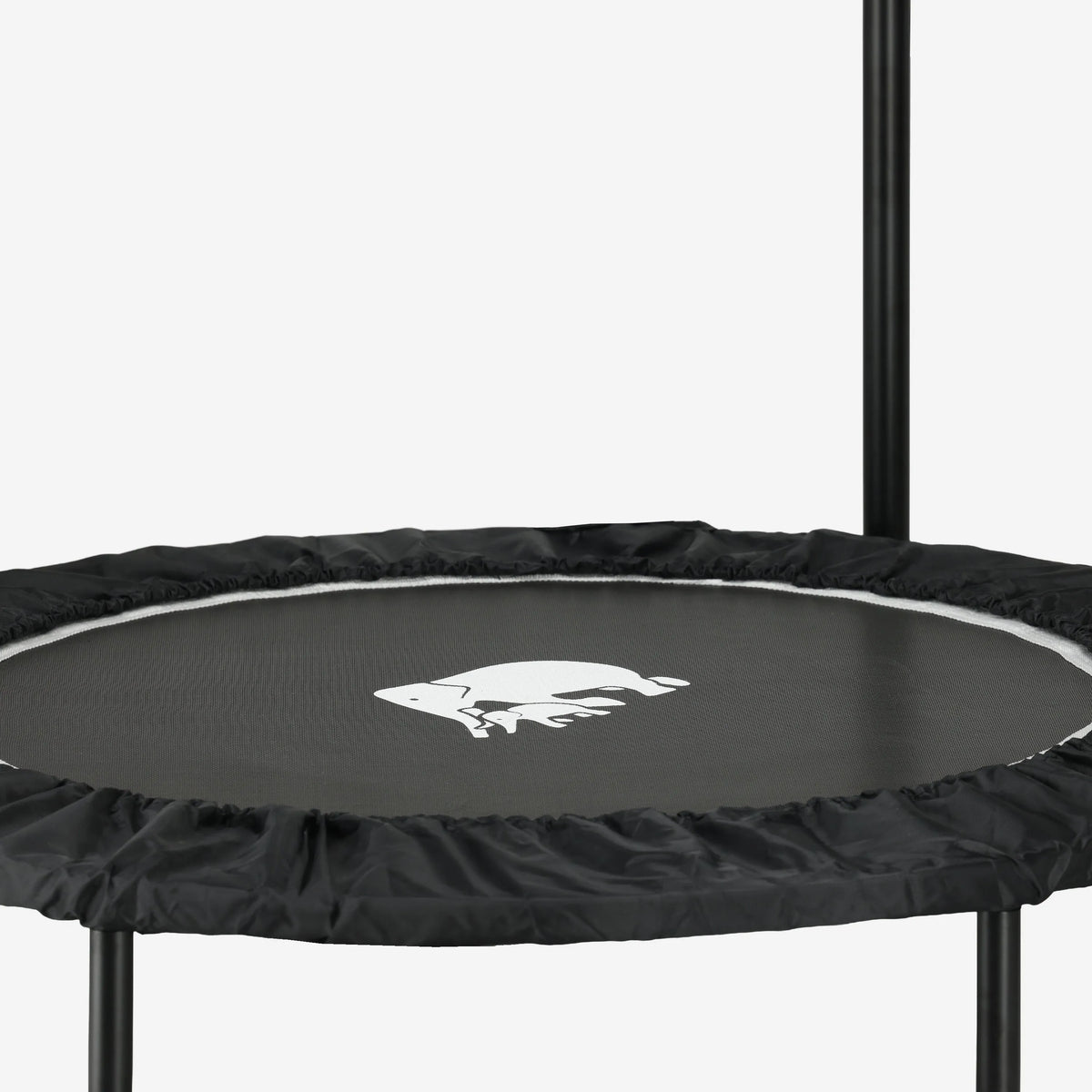 Foldable 100 cm Fitness Trampoline with Handle - Black