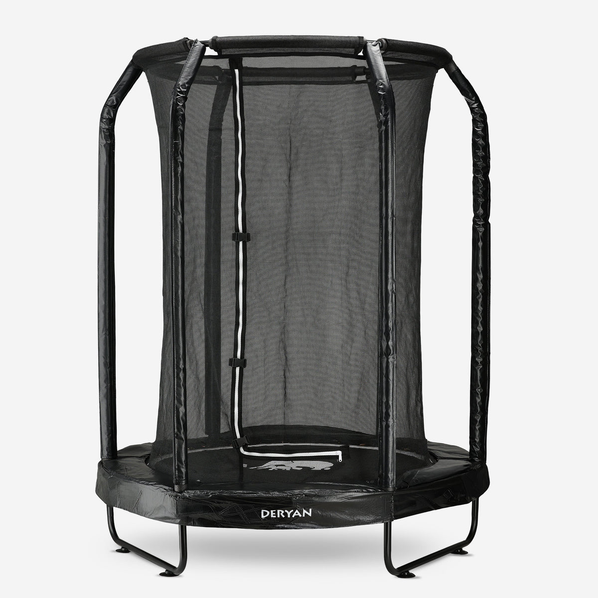 140 cm Kids' Trampoline with Safety Net - Black