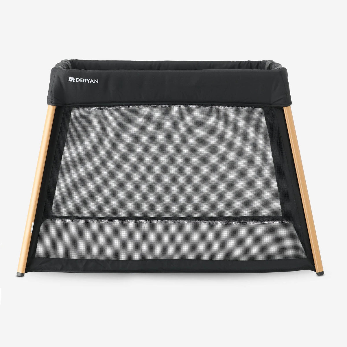 2-in-1 Travel Cot and Playpen - Includes a floor riser - Wood-look