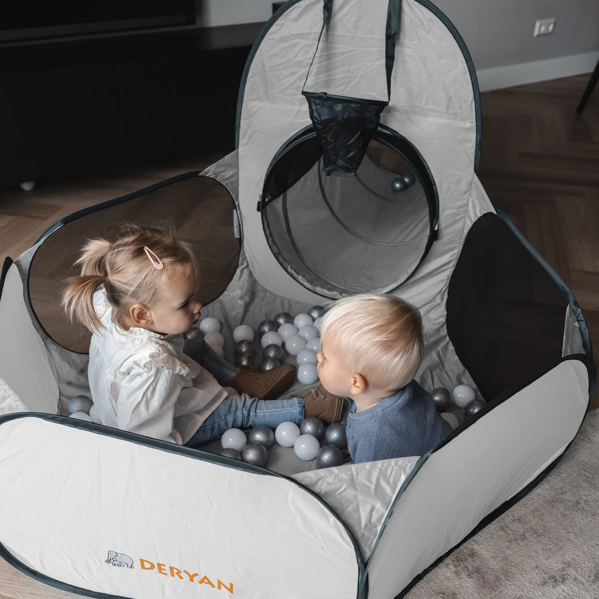 Silver Basketball Ball Pit