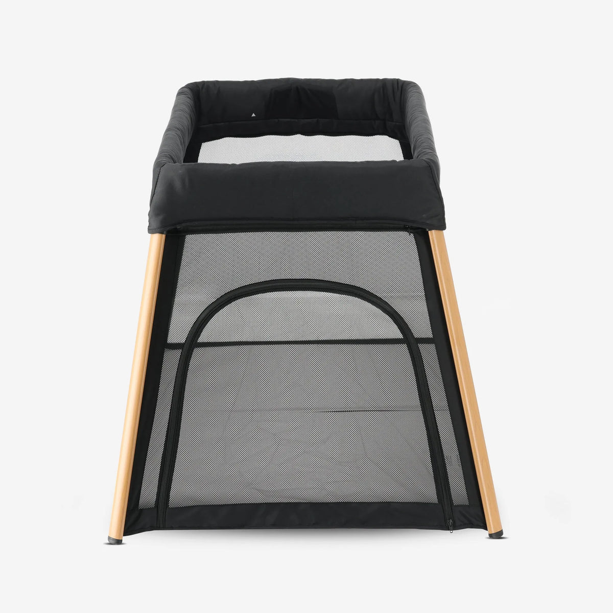 2-in-1 Travel Cot and Playpen - Includes a floor riser - Wood-look