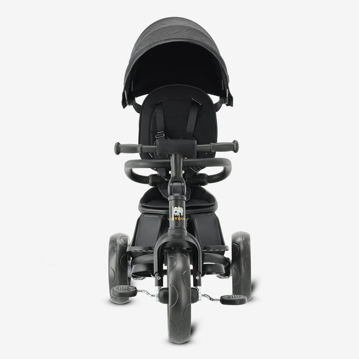 Explorer Luxe Tricycle with push bar - Foldable with basket black