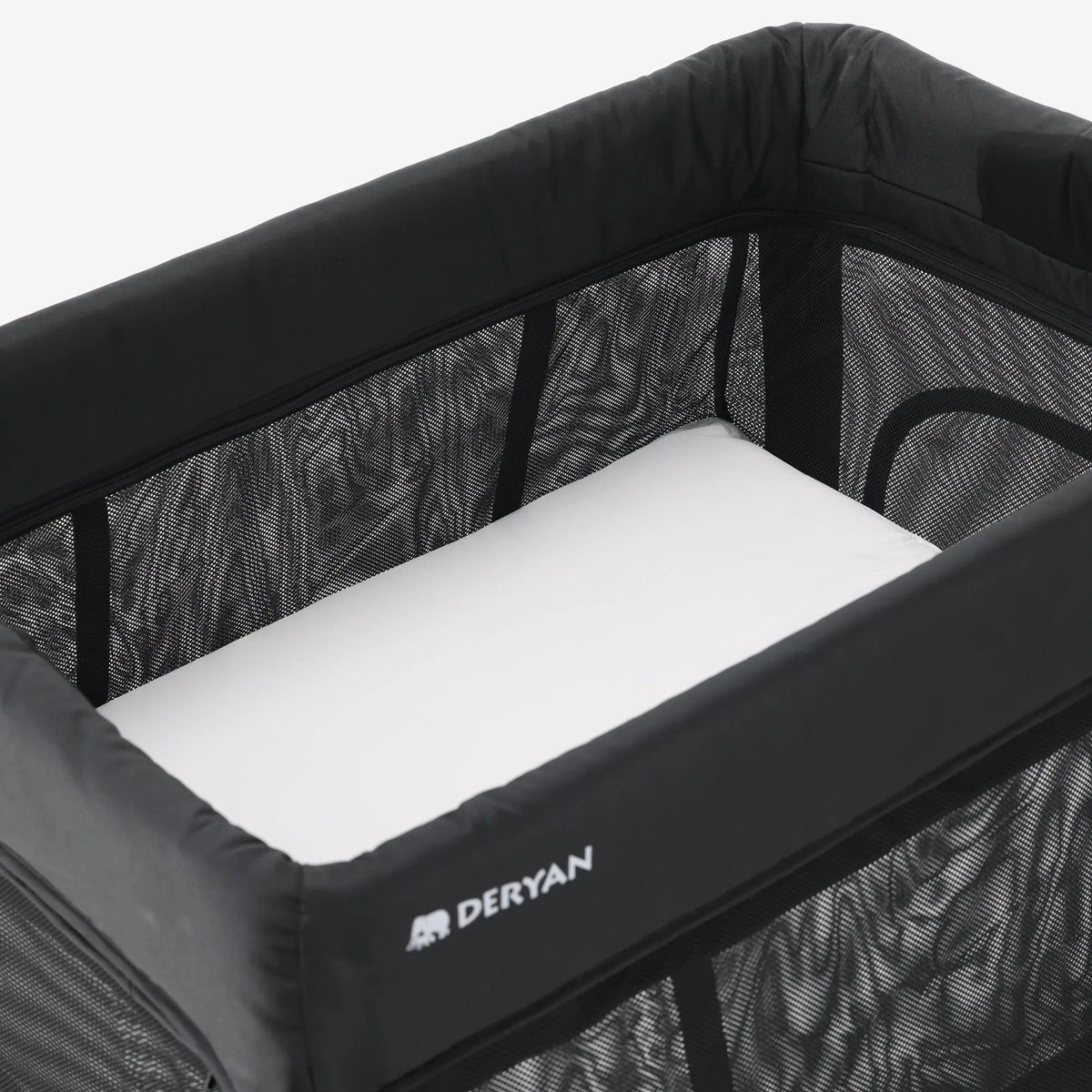 2-in-1 Travel Cot and Playpen - Includes a floor riser - Wood-look