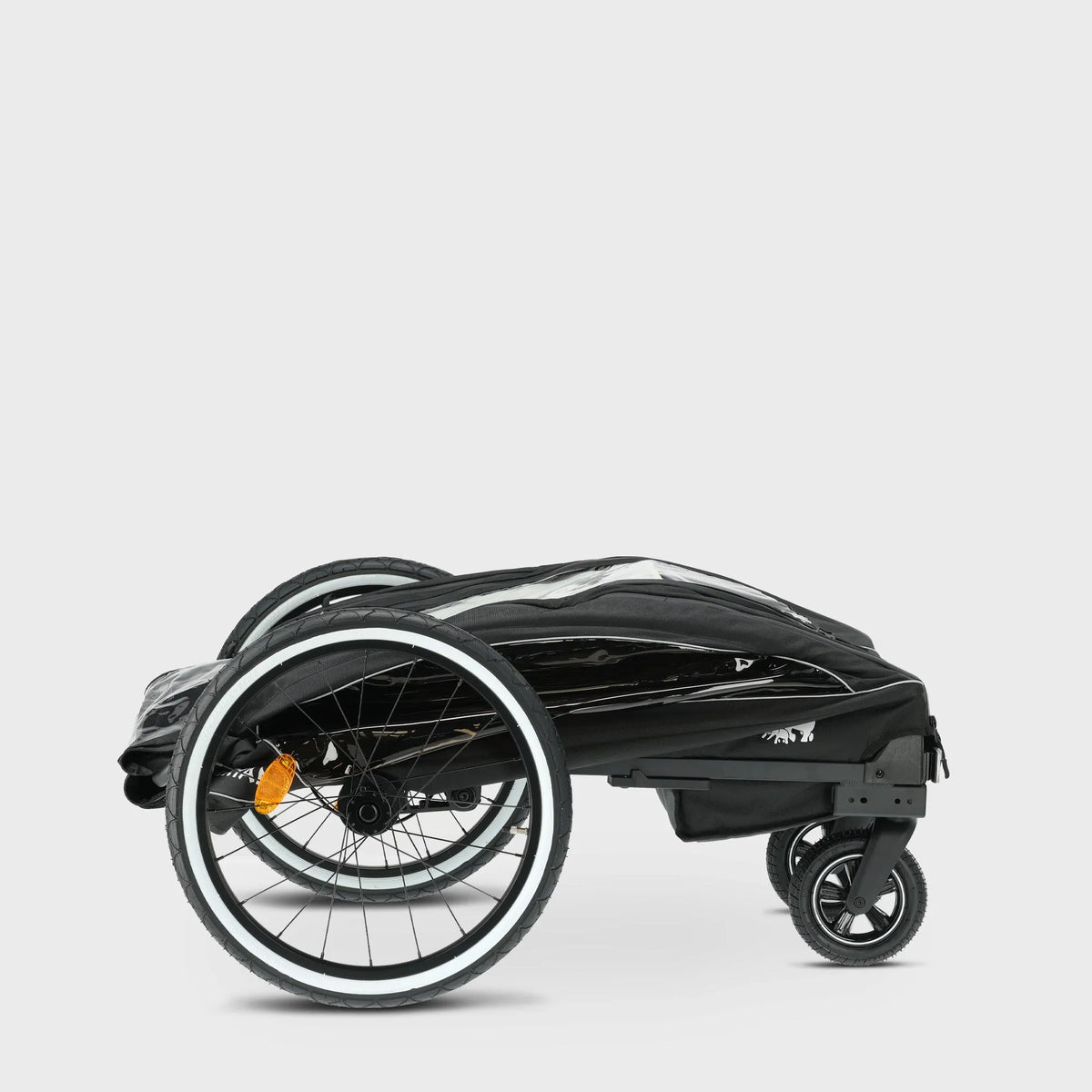 Luxury 3-in-1 Bike Trailer, Stroller, and Jogger - Black/Cream