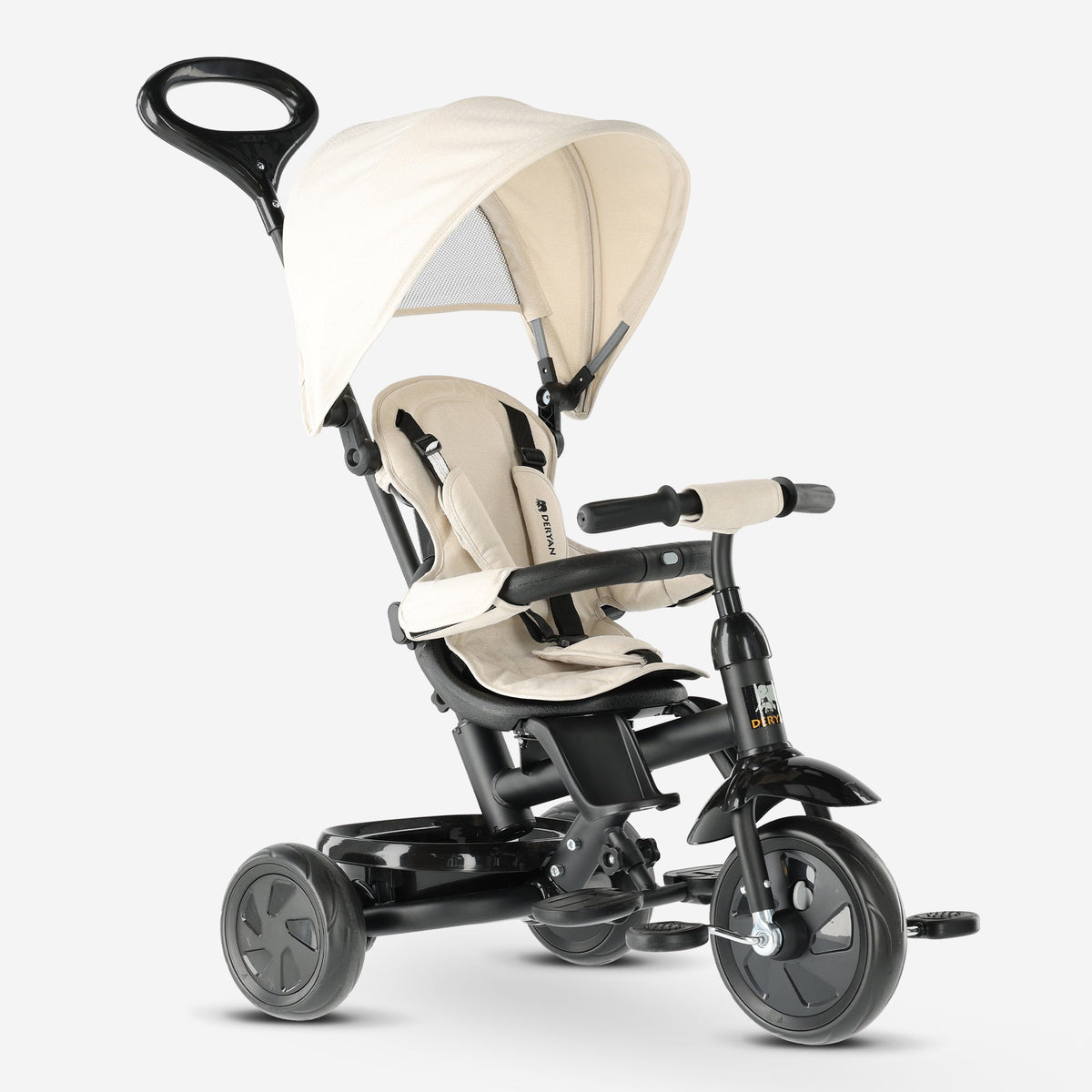 Adventurer Tricycle with Push Bar, Cream
