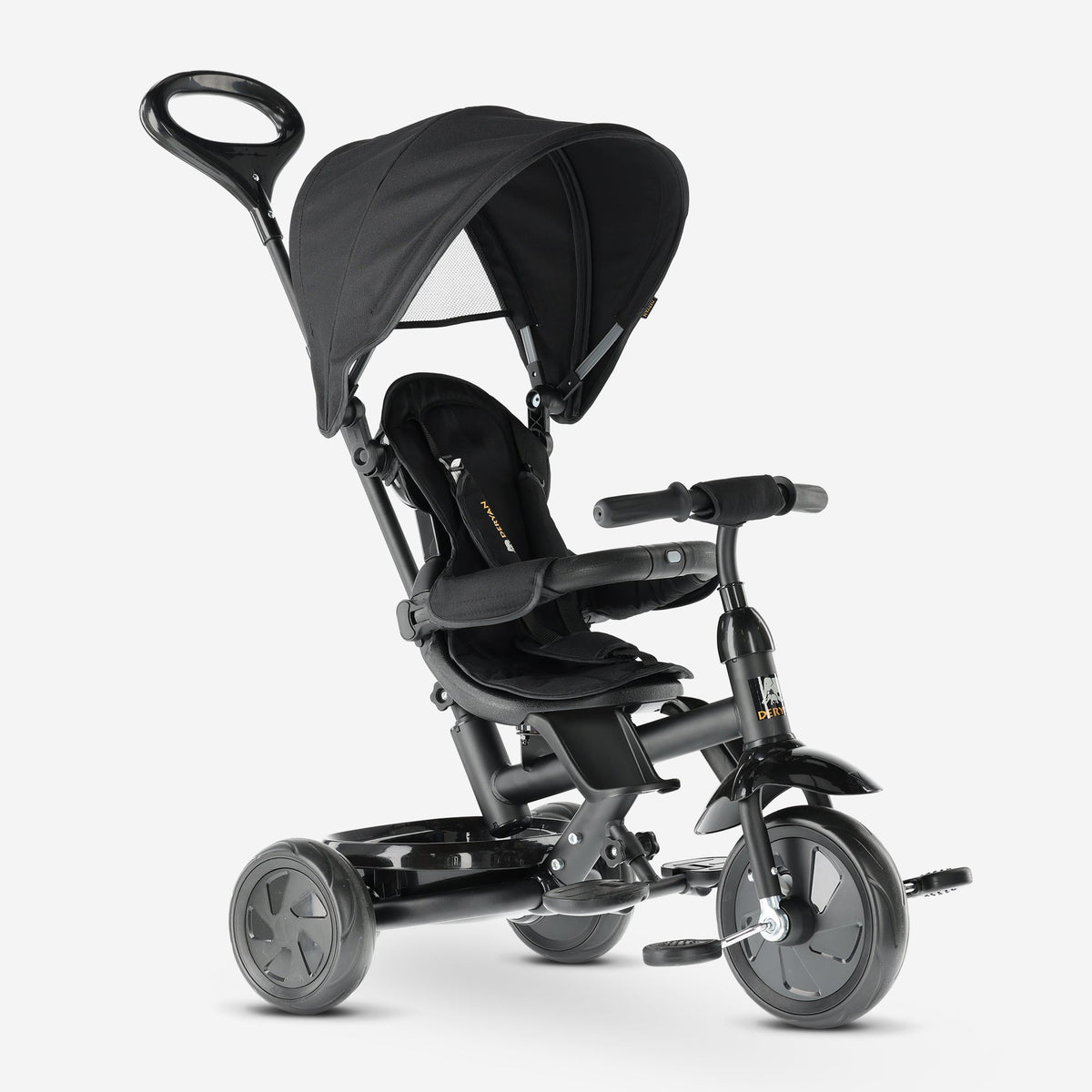 Adventurer Tricycle with push bar Black