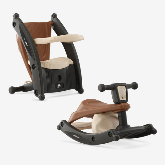 Tobi 2-in-1 Chair and Rocking Chair - Brown/Cream