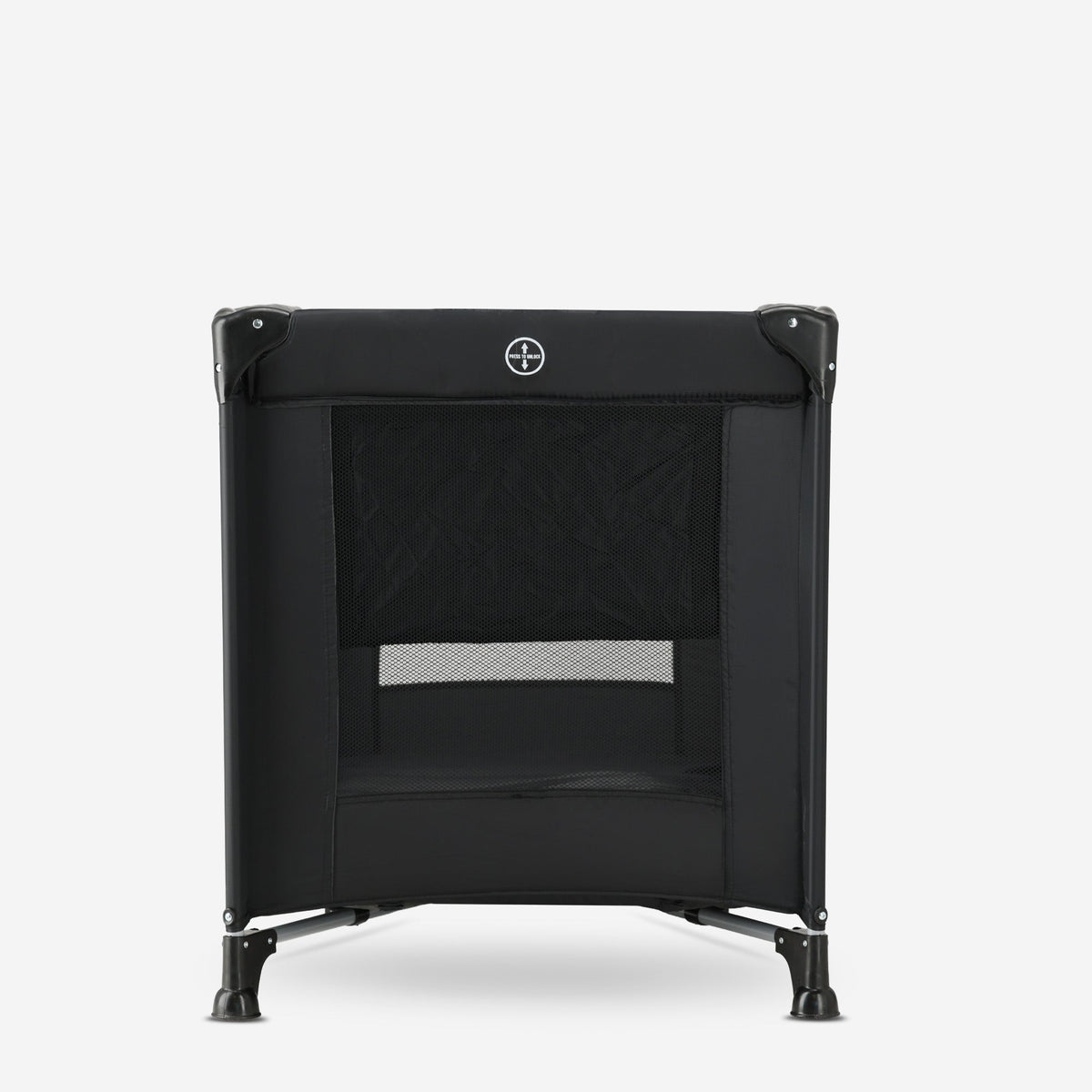 Luxury Camping Bed with Changing Table and Floor Riser - Black