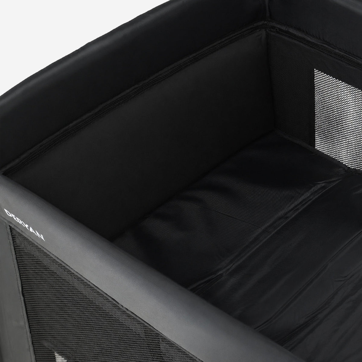 Luxury Camping Bed with Changing Table and Floor Riser - Black