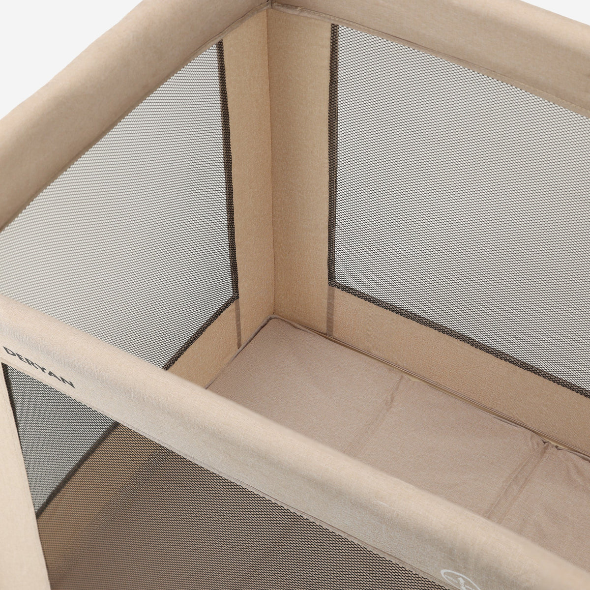 Luxury Camping Bed with Changing Table and Floor Riser - Nougat