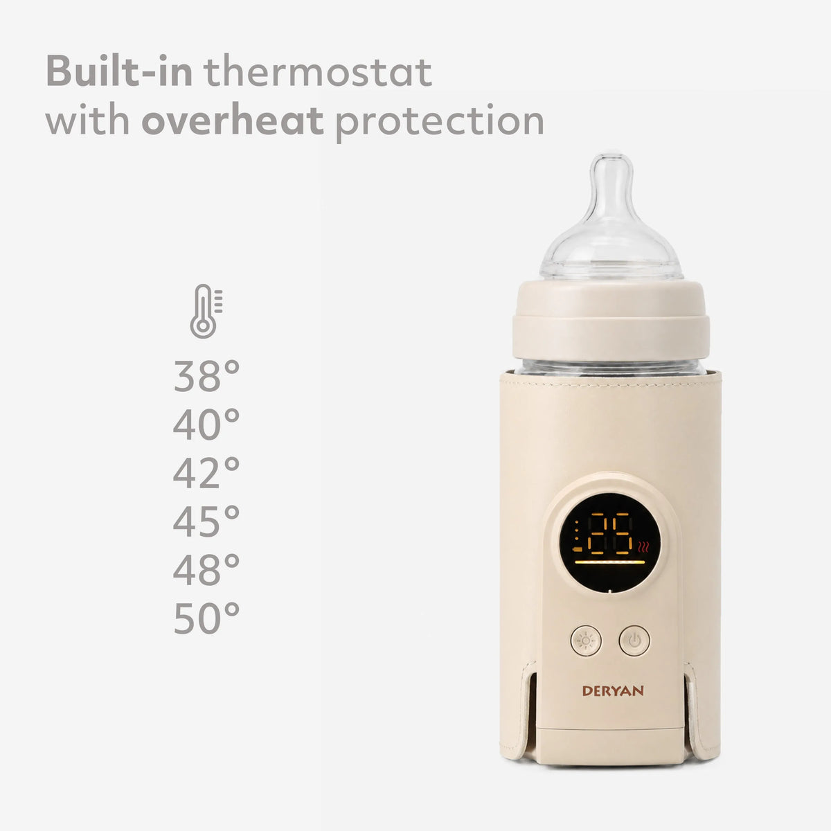 Portable Bottle Warmer Sleeve  - Cream