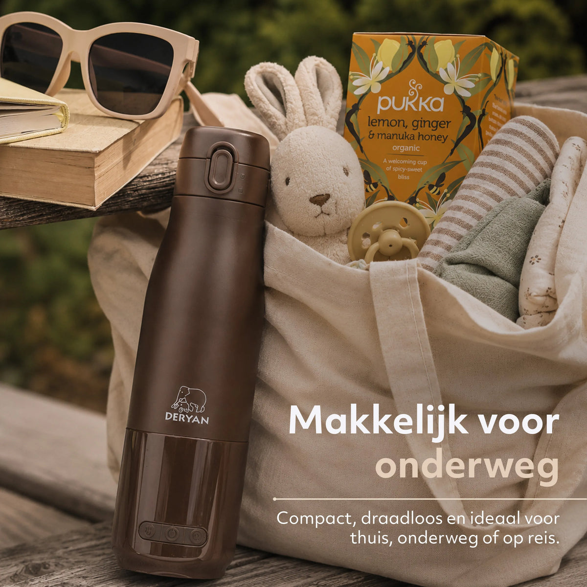 Wireless Bottle Warmer 350 ml - Chocolate Brown