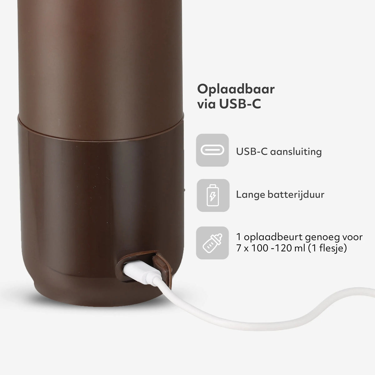Wireless Bottle Warmer 350 ml - Chocolate Brown