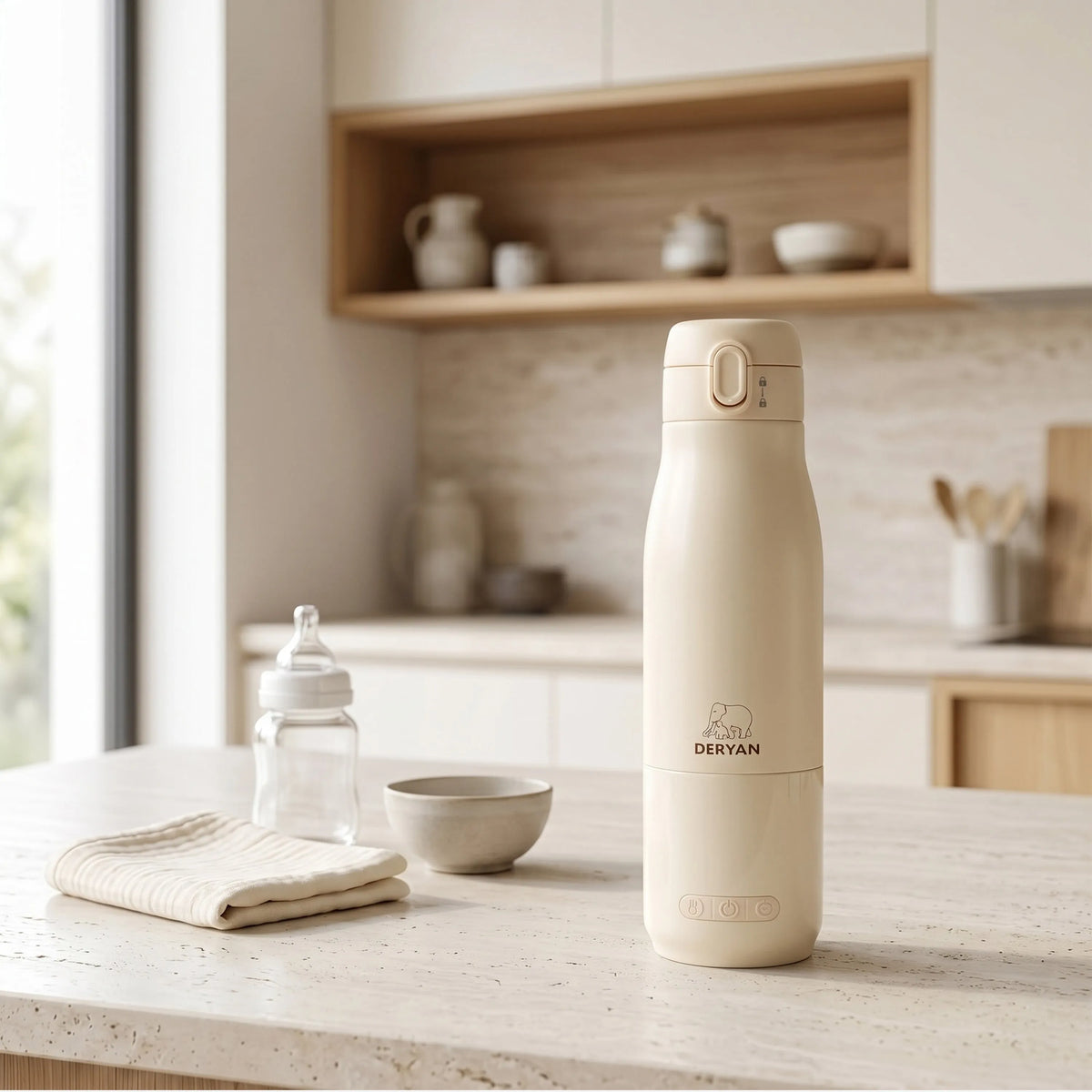 Wireless Bottle Warmer 350 ml - Beige