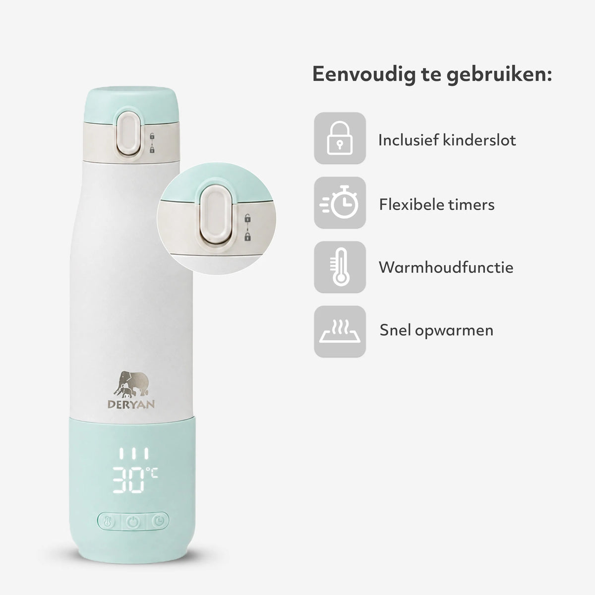 Wireless Bottle Warmer 350 ml - Mint