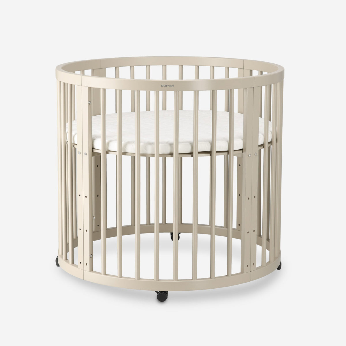 Willow Wooden Round Playpen with Mattress - Sand