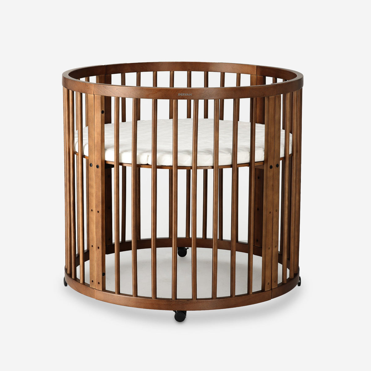 Willow Wooden Round Playpen with Mattress - Warm Brown