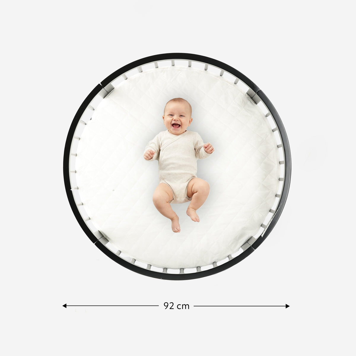 Willow Wooden Round Box including mattress