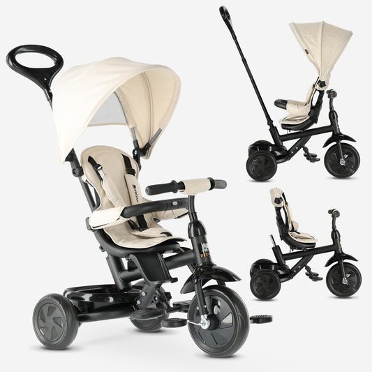 Adventurer Tricycle with Push Bar, Cream