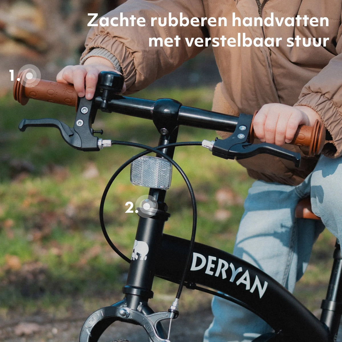 Luxury Children's bike 14 inch - 3 in 1 - balance bike Black