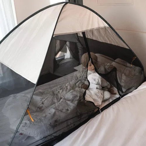 Bed Tent Pop-Up Cream 200x90