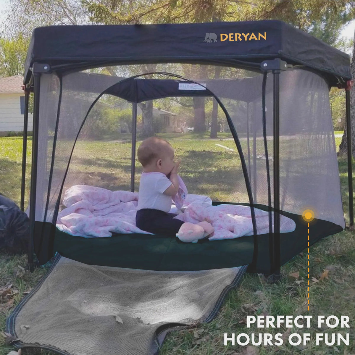 Playpen - Play Yard - Crawl Space for Baby - Black