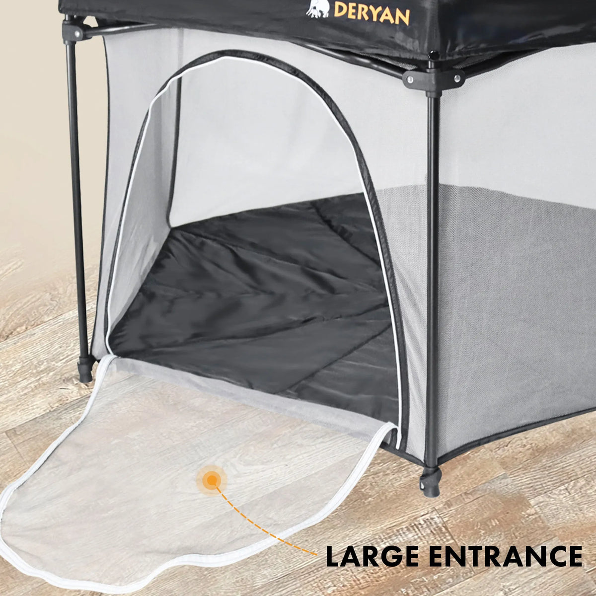 Playpen - Play Yard - Crawl Space for Baby - Black
