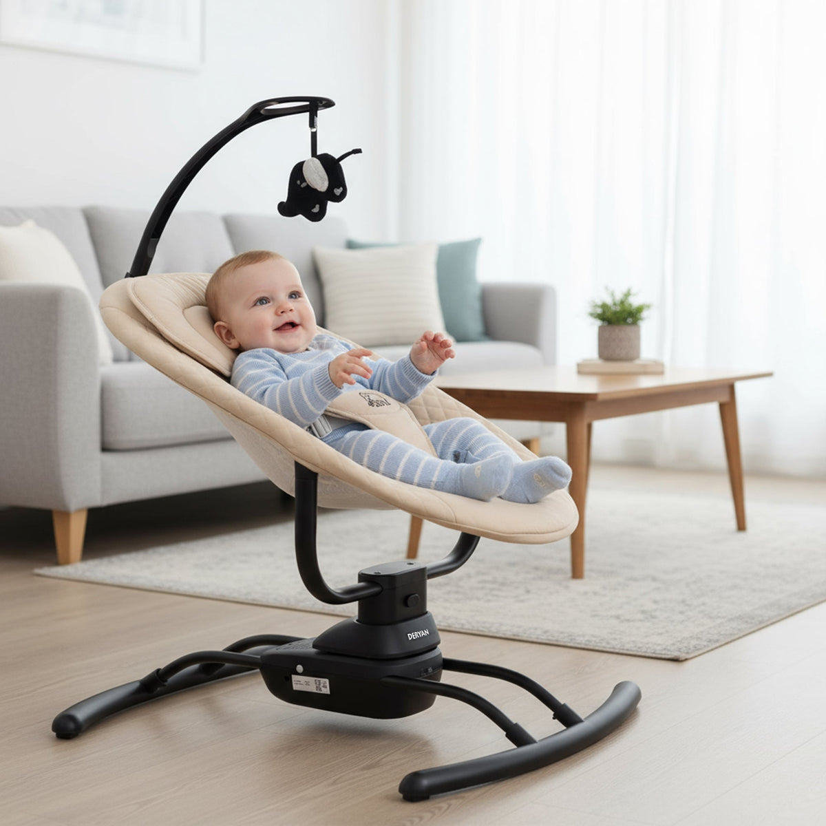 Jacky Cream Electric Baby Swing